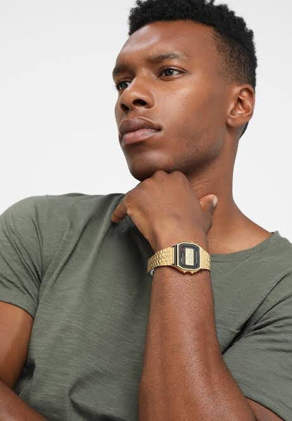 Casio Vintage firstcopy A500WGA-9DF Chronograph Unisex Gold Watch