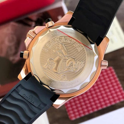 Omega Seamaster firstcopy 300M Co-Axial Chronograph Black Rubber Strap Men’s Watch