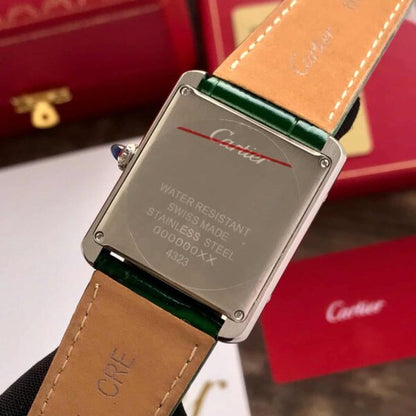 Cartier Tank Must firstcopy Japanese Premium Medium Silver Green Unisex Watch
