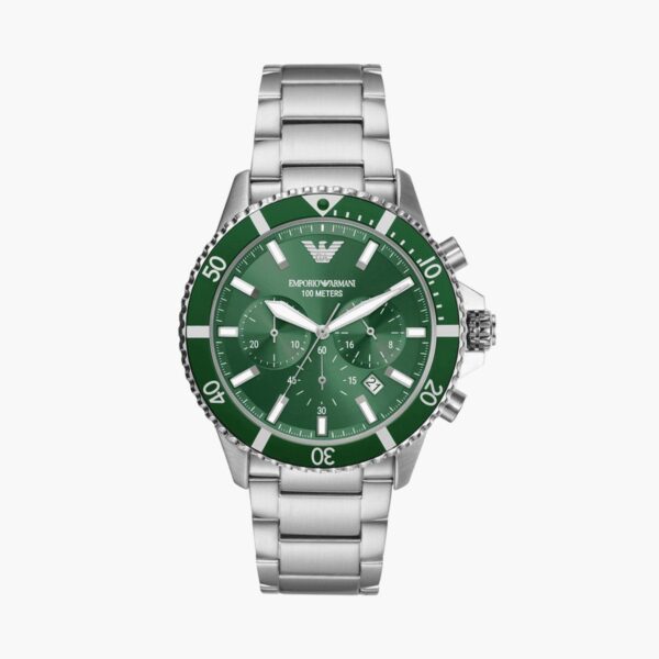 Emporio Armani AR11500 Firstcopy Green Dial Stainless Steel Chronograph Men's Watch