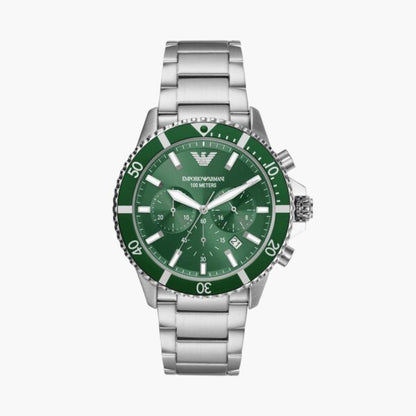 Emporio Armani AR11500 Firstcopy Green Dial Stainless Steel Chronograph Men's Watch