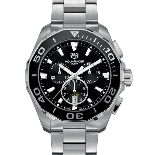 Tag Heuer Aquaracer Stainless Steel Black Dial Master Quality Mens Watch firstcopy