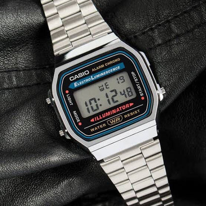 Casio Vintage firstcopy A168WA-1YES Retro Silver Digital Unisex Watch