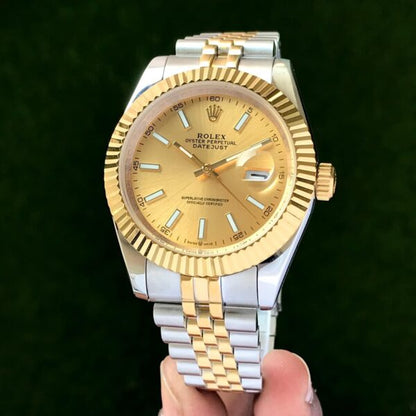 Rolex Datejust 41 Two Tone Gold Dial Jubilee Bracelet Japanese Automatic Mens Watch firstcopy