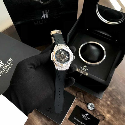 Hublot Big Bang King Sang Bleu firstcopy Silver Diamond Premium Men’s Watch