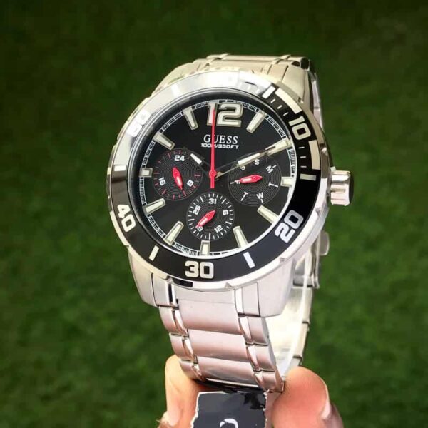 Guess W1249G1 firstcopy Analog Black Dial Chronograph Men’s Watch