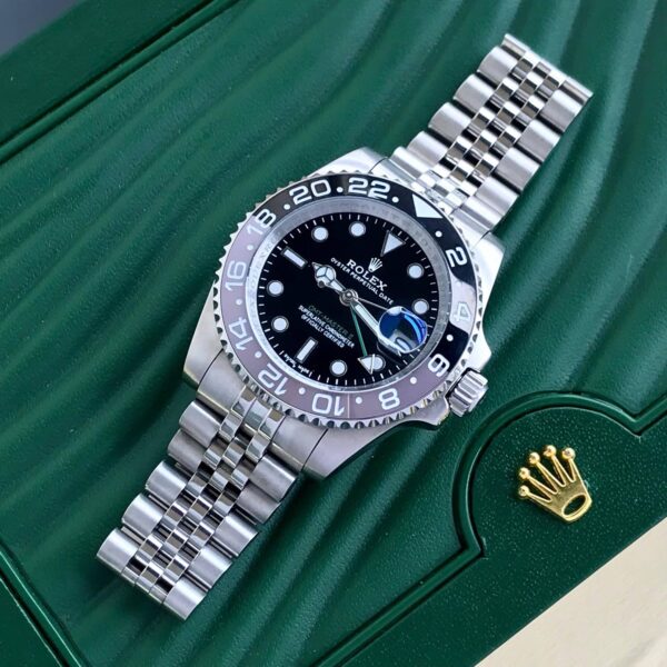 Rolex GMT Master Grey Black Dial Automatic Mens Watch firstcopy