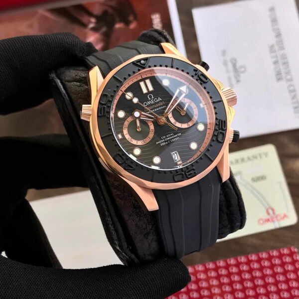 Omega Seamaster firstcopy 300M Co-Axial Chronograph Black Rubber Strap Men’s Watch