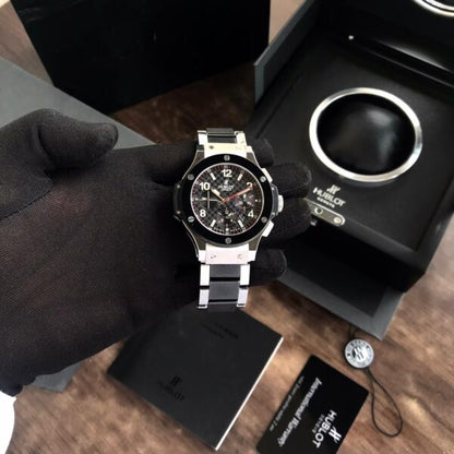 Hublot Big Bang firstcopy Silver Black Dial Swiss ETA Automatic Men’s Watch
