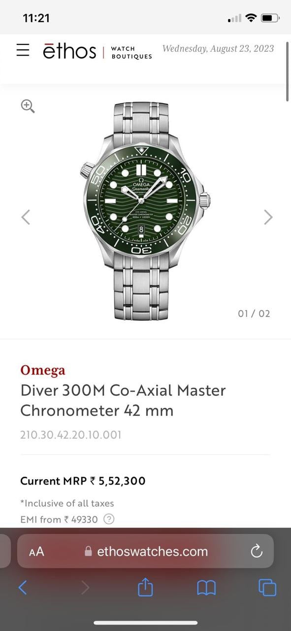 Omega Master Chronometer firstcopy 42mm Swiss ETA Automatic Men’s Watch