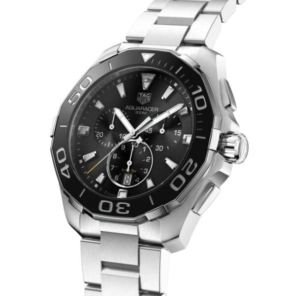 Tag Heuer Aquaracer Stainless Steel Black Dial Master Quality Mens Watch firstcopy