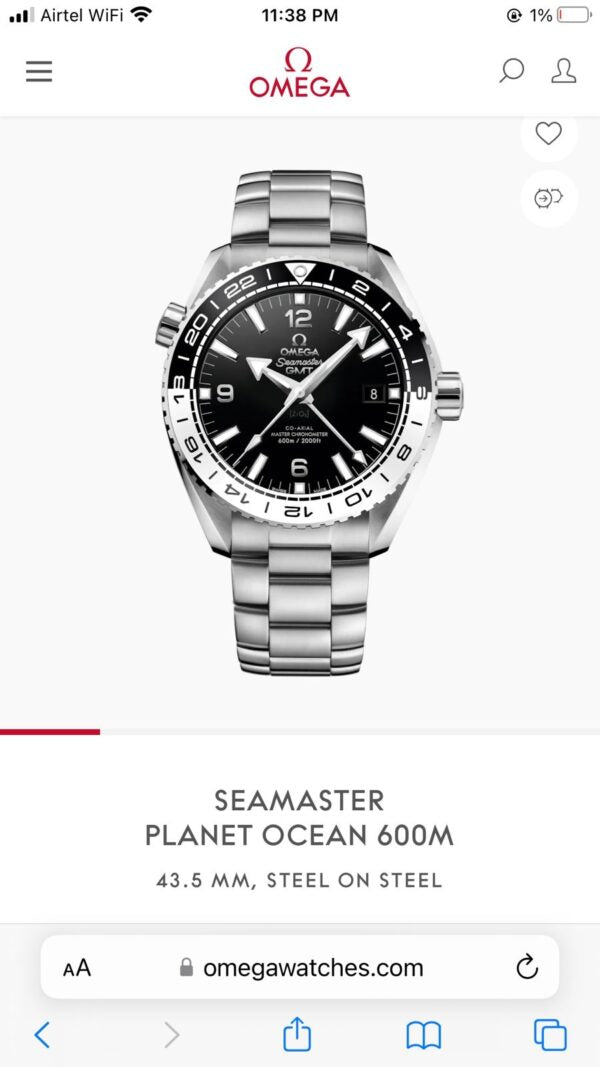 Omega Seamaster Planet Ocean firstcopy GMT Premium Automatic Men’s Watch