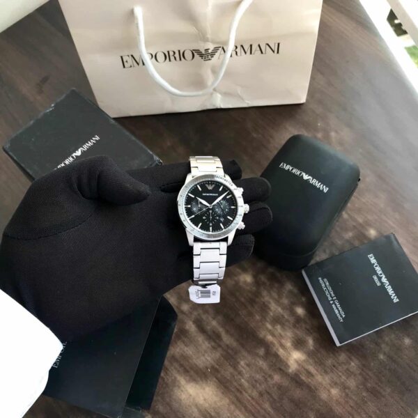 Emporio Armani AR11241 Firstcopy Black Dial Stainless Steel Men's Watch
