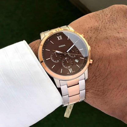 Fossil firstcopy FS5475 Two Tone Brown Dial Chronograph Men’s Watch
