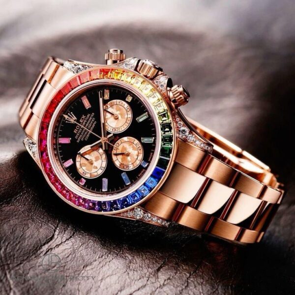 Rolex Cosmograph Daytona Rainbow Rose Gold Swiss ETA Firstcopy Watch