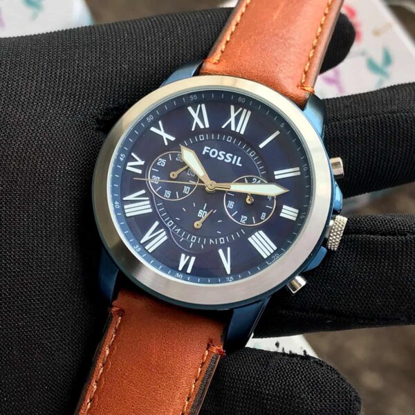 Fossil Grant firstcopy FS5151 Quartz Stainless Steel & Leather Chronograph Men’s Watch