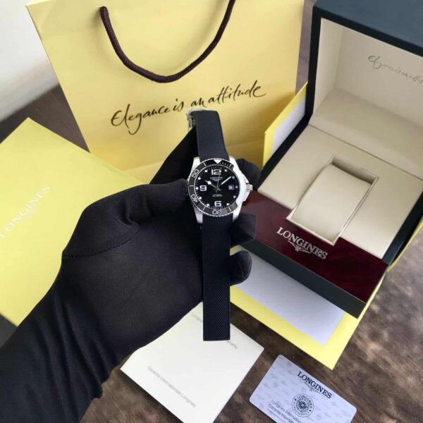 Longines HydroConquest firstcopy Silver Black Fiber Automatic Men’s Watch