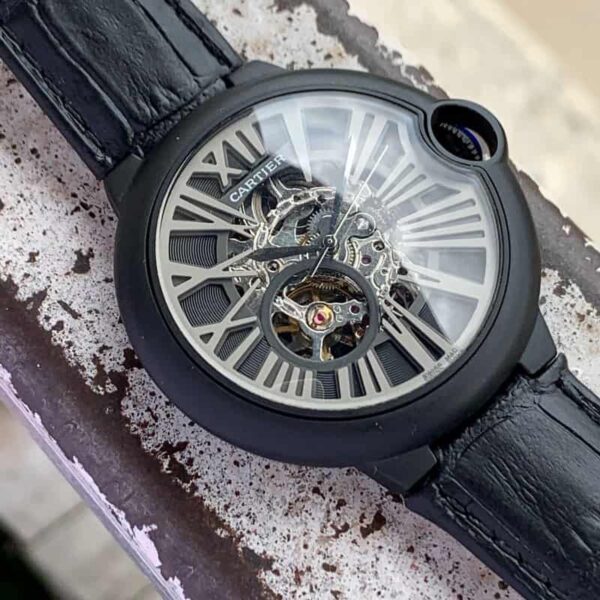 Cartier Ballon Bleu firstcopy Skeleton Black Dial Swiss Automatic Premium Men’s Watch