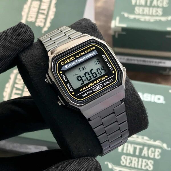 Casio Vintage firstcopy A168WGG-1B Retro Black Gunmetal Unisex Watch