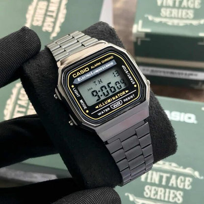 Casio Vintage firstcopy A168WGG-1B Retro Black Gunmetal Unisex Watch