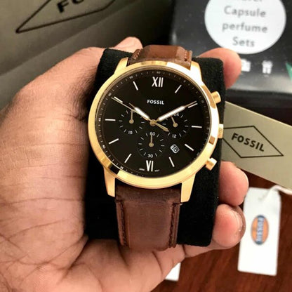 Fossil firstcopy FS5790 Gold Brown Belt Analogue Men’s Watch