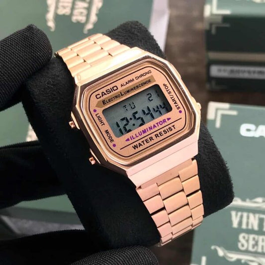 Casio Vintage firstcopy A168WGG-1B Retro Rosegold Unisex Watch