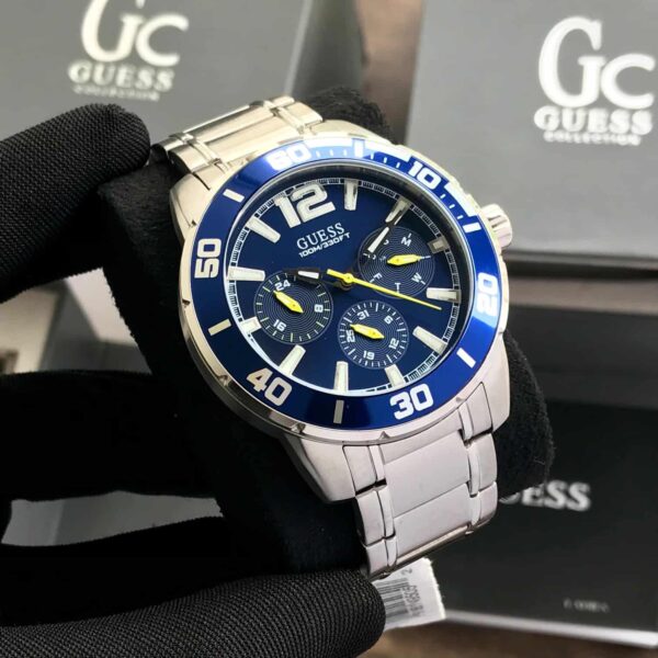 Guess W1249G2 firstcopy TREK Round Quartz Blue Dial Chronograph Men’s Watch