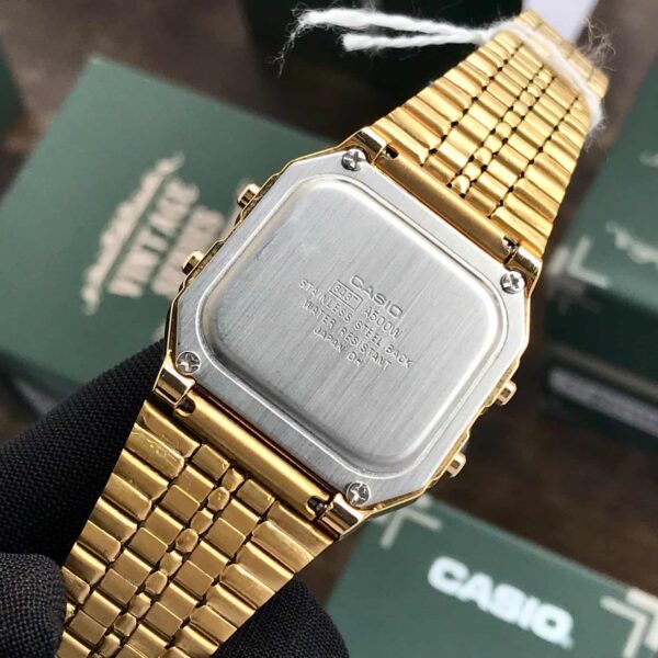 Casio Vintage firstcopy A500WGA-9DF Chronograph Unisex Gold Watch
