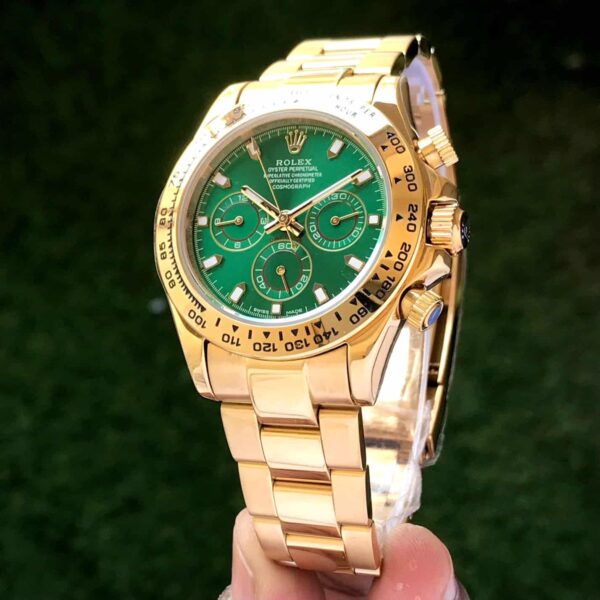 Rolex Cosmograph Daytona Gold & Green Dial Japanese Automatic Mens Watch firstcopy