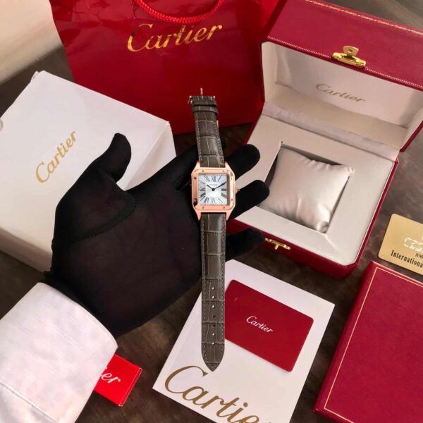 Cartier De Santos Dumont firstcopy Premium RoseGold White Dial Unisex Watch