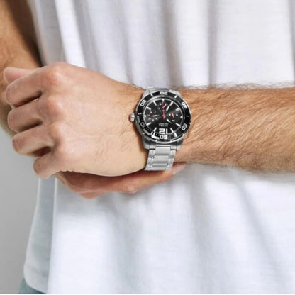 Guess W1249G1 firstcopy Analog Black Dial Chronograph Men’s Watch