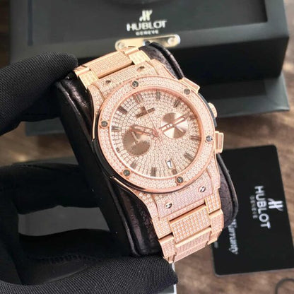 Hublot Big Bang firstcopy Full Diamond Japanese Quality Rose Gold Men’s Watch