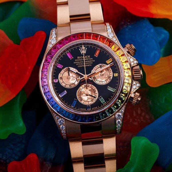 Rolex Cosmograph Daytona Rainbow Rose Gold Swiss ETA Firstcopy Watch