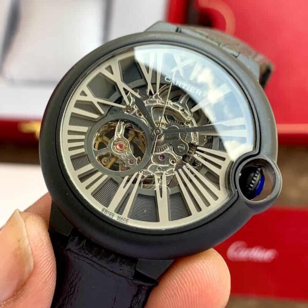 Cartier Ballon Bleu firstcopy Skeleton Black Dial Swiss Automatic Premium Men’s Watch