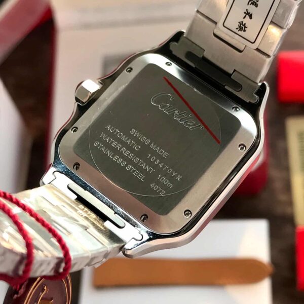 Cartier Santos De firstcopy Silver Brown Swiss ETA Movement Automatic Men’s Watch