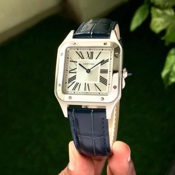 Cartier Santos Dumont firstcopy Premium Silver White Dial Unisex Watch