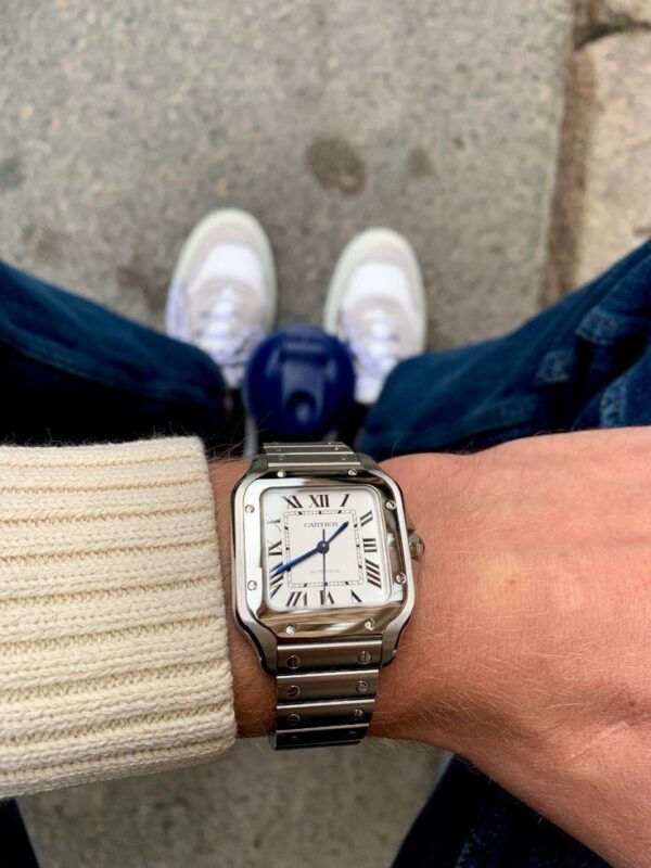 Santos De Cartier Large firstcopy Swiss ETA Automatic Men’s Watch With Interchangeable Metal & Leather Bracelet