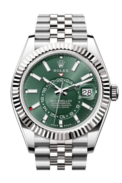 Rolex Sky-Dweller Silver Green Dial Automatic firstcopy Watch