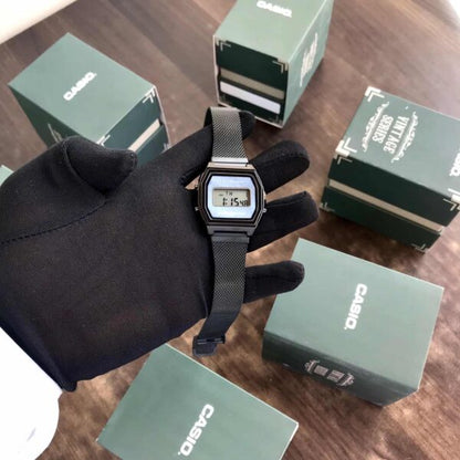 Casio Vintage firstcopy A700WM-7ADF Black Blue Digital Dial Mesh Band Watch