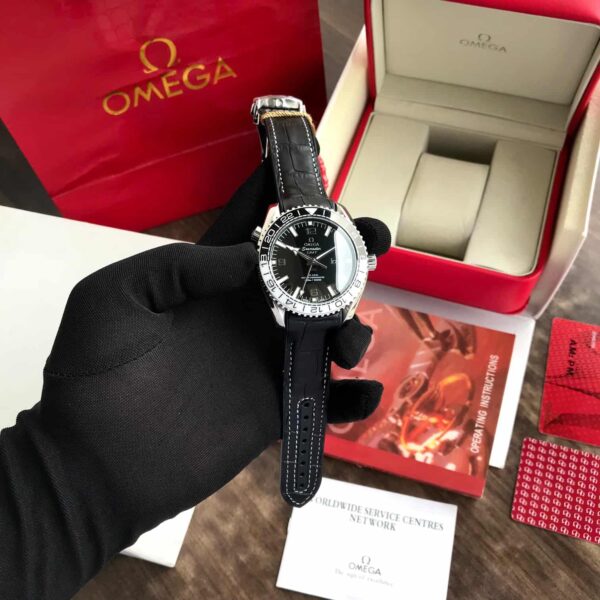 Omega Seamaster firstcopy Super Ocean GMT Premium Automatic Black Leather Men’s Watch
