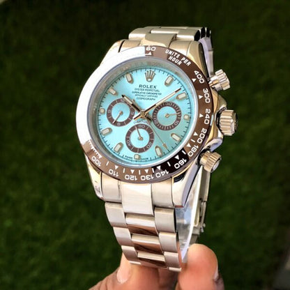 Rolex Daytona Cosmograph Stainless Steel Sky Blue Dial Japanese Automatic Mens Watch firstcopy