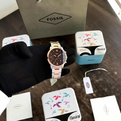 Fossil firstcopy FS5475 Two Tone Brown Dial Chronograph Men’s Watch