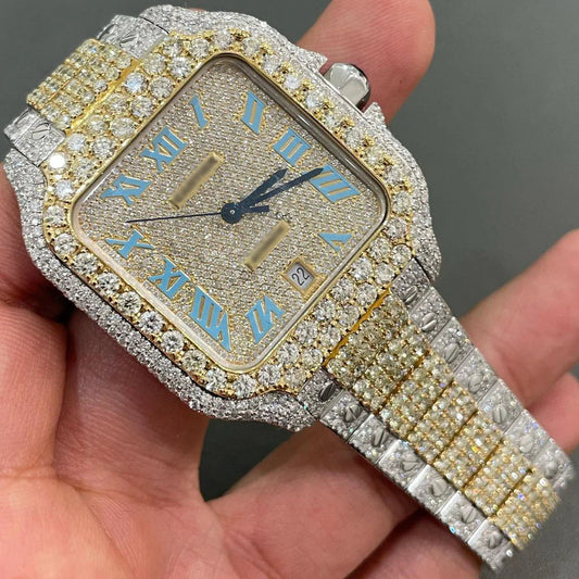 Cartier Santos Moissanite Diamond Watch | vvs moissanite watch W 89