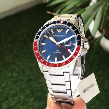 Emporio Armani AR11590 Firstcopy Diver GMT Blue Dial Men's Watch