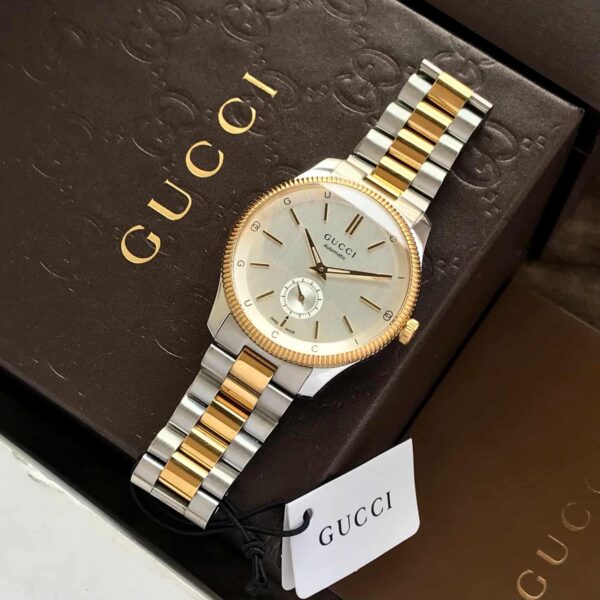 Gucci G-Timeless firstcopy 40mm Two Tone White Dial Stainless Steel Automatic Men’s Watch