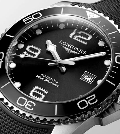 Longines HydroConquest firstcopy Silver Black Fiber Automatic Men’s Watch