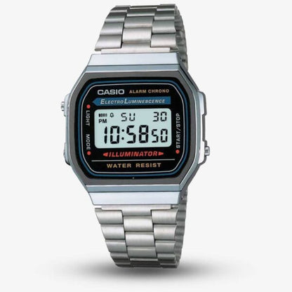 Casio Vintage firstcopy A168WA-1YES Retro Silver Digital Unisex Watch