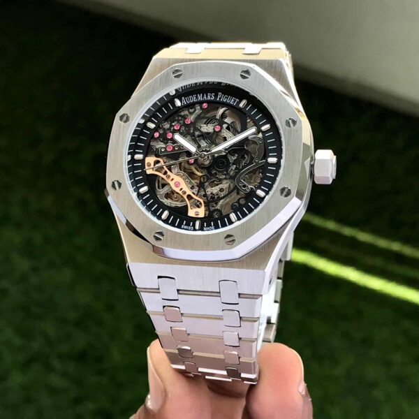Audemars Piguet Royal Oak Open Worked Silver Skeleton Dial Automatic Men’s - Watch Studio