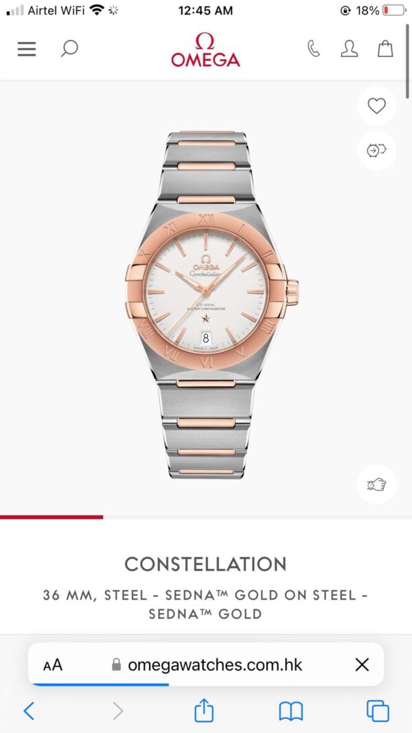 Omega Constellation firstcopy RoseGold White Dial Japanese Automatic Men’s Watch