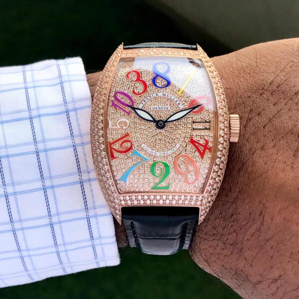 Franck Muller Crazy Hours firstcopy Rosegold Diamond Body Automatic Men’s Watch